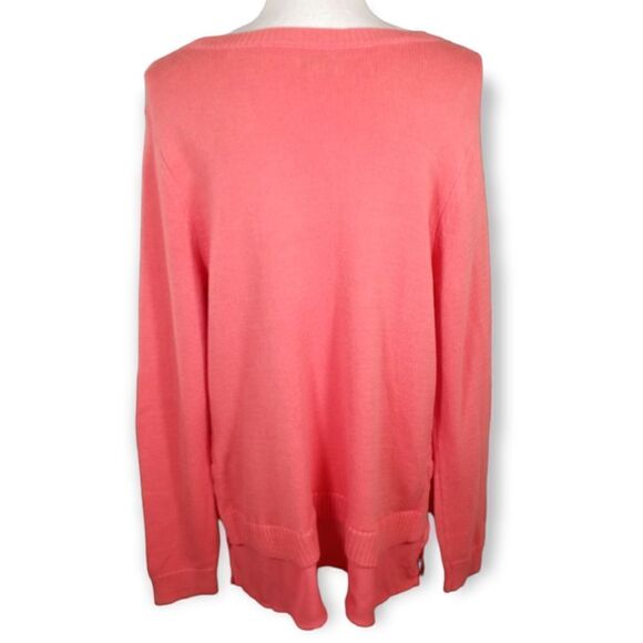 CROFT & BARROW CORAL SWEATER SZ.XL EUC - Picture 3 of 6